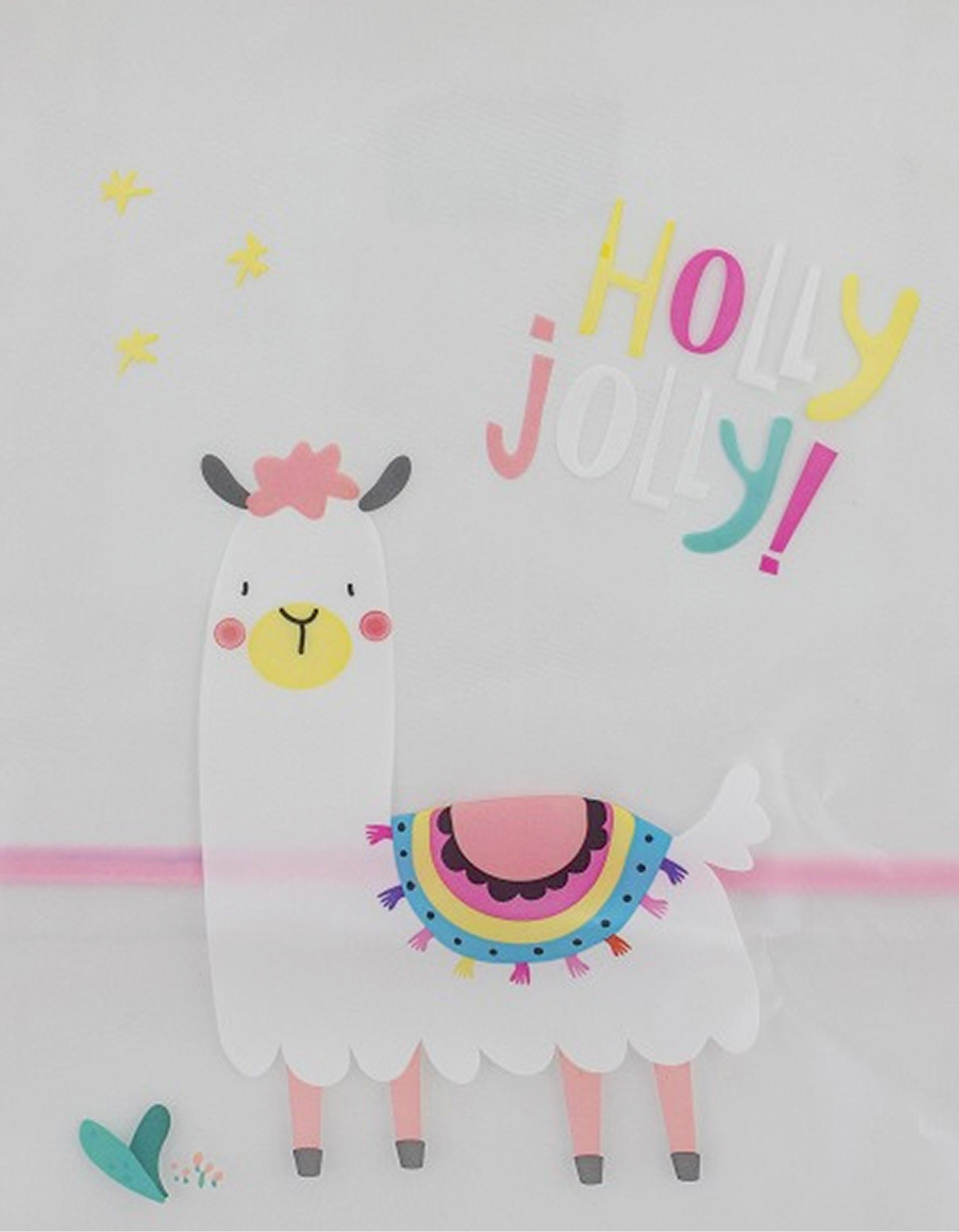 Waterproof Bib with Sleeves 'Llama' Interbaby, Pink