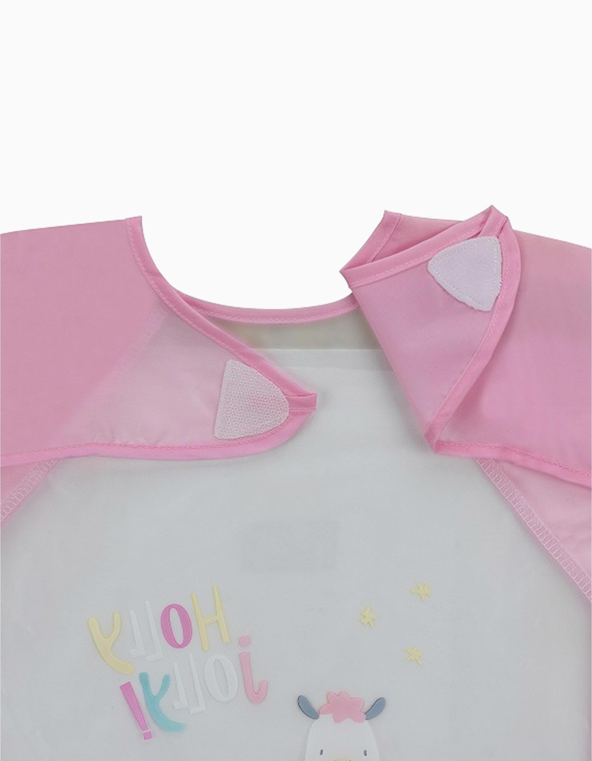 Waterproof Bib with Sleeves 'Llama' Interbaby, Pink