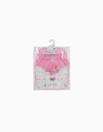 Babete Impermeável com Mangas 'Lama' Interbaby, Rosa