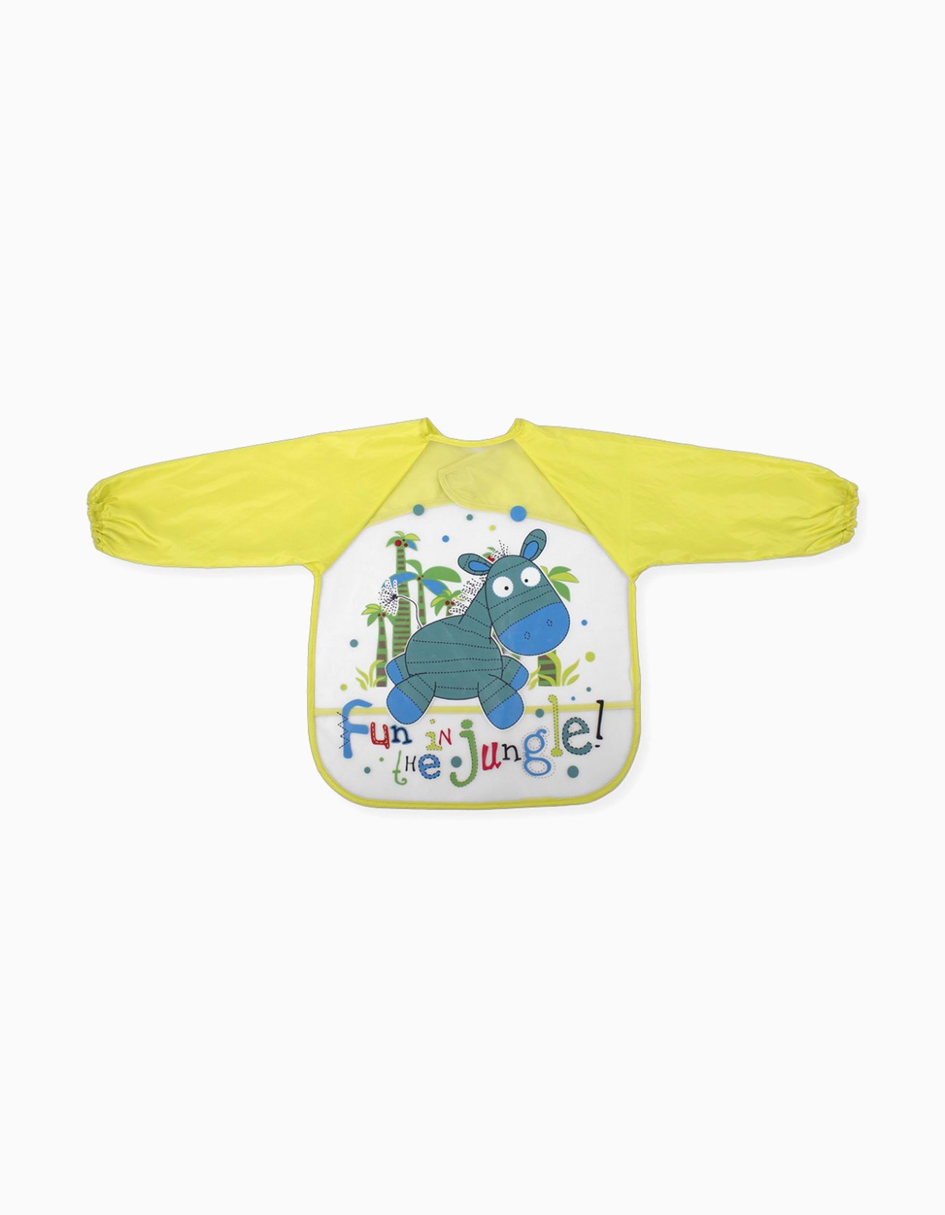 Waterproof Bib with Sleeves Interbaby, Yellow