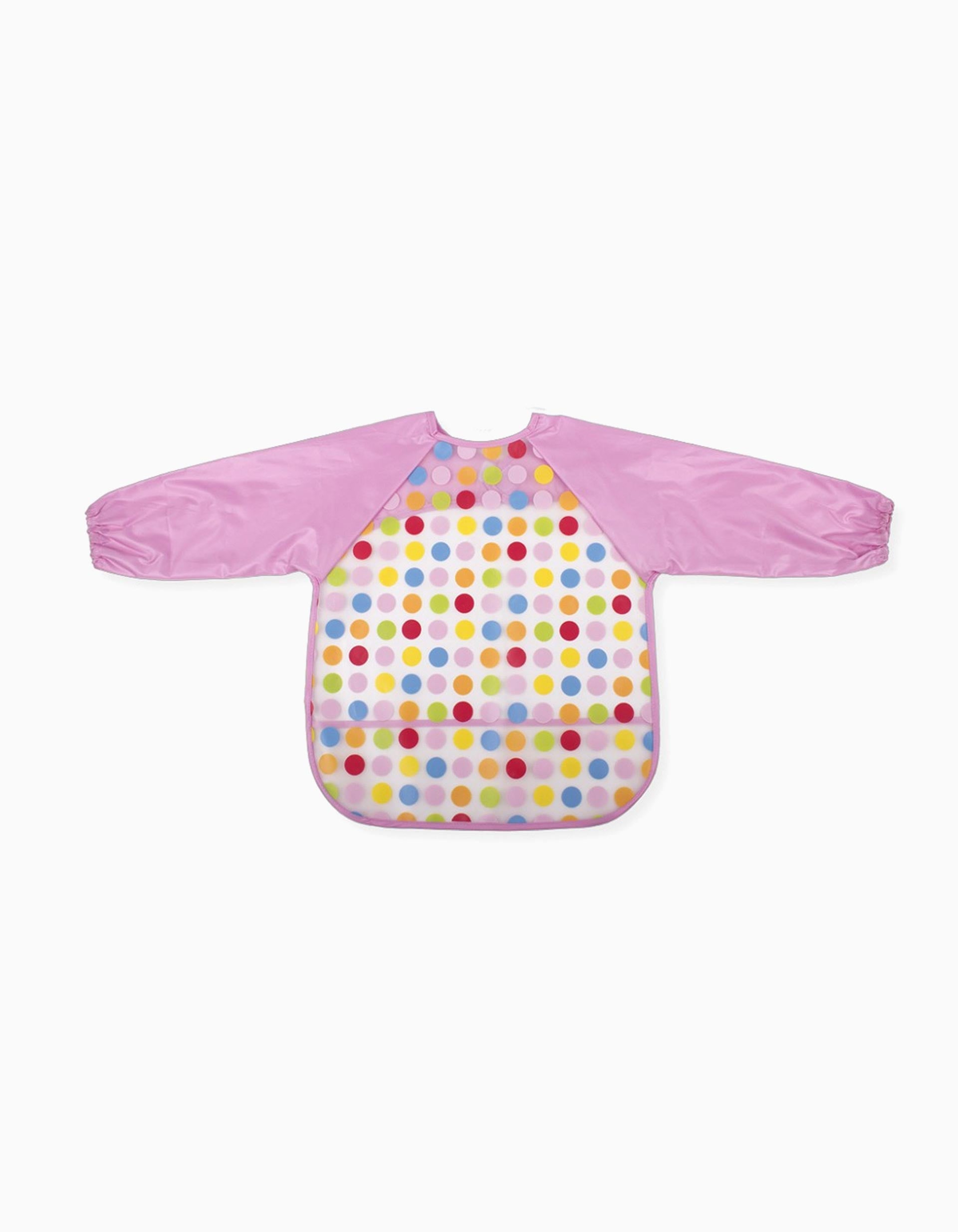 Waterproof Bib with Sleeves Interbaby, Pink