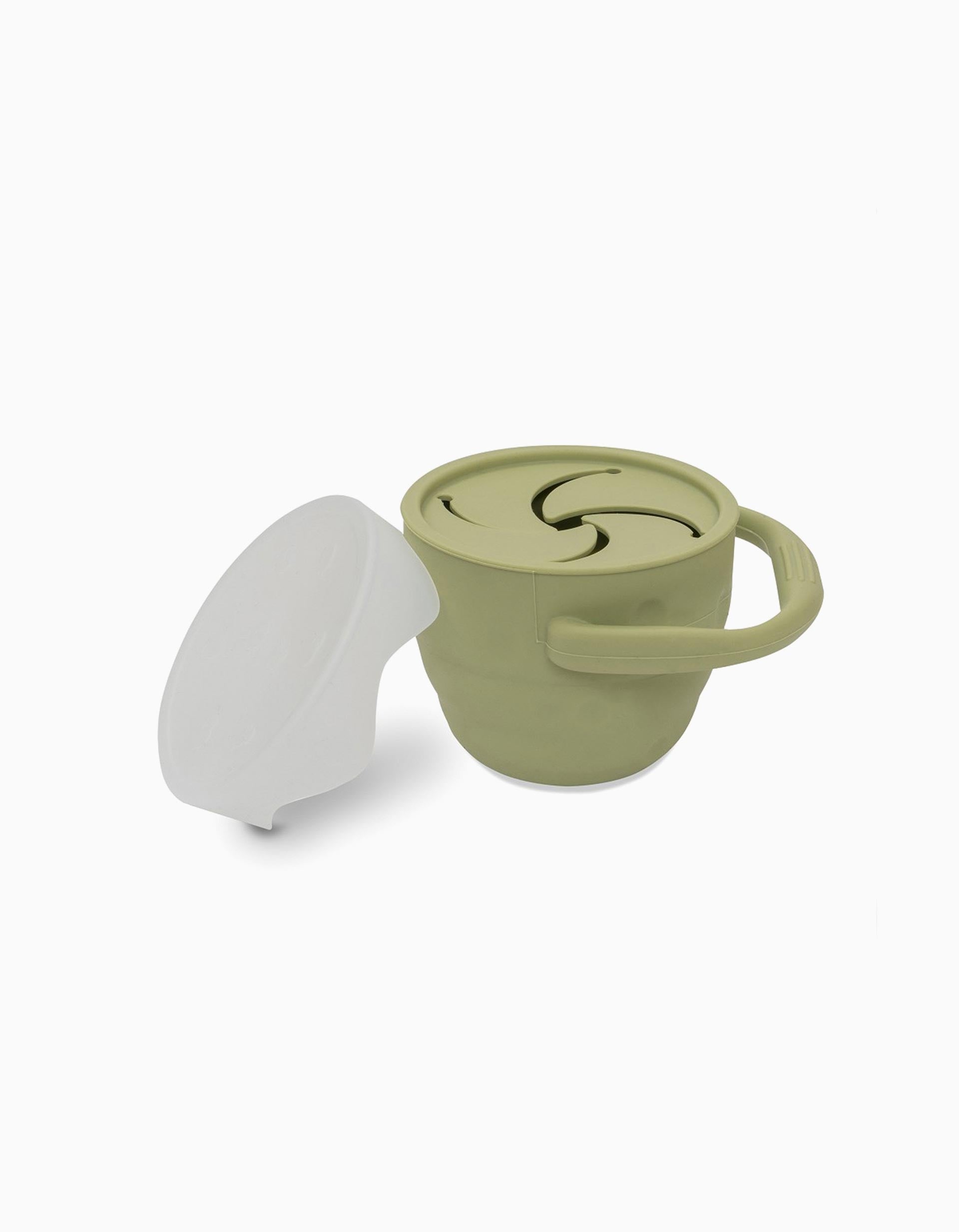 Foldable Silicone Snack Holder Interbaby, Green