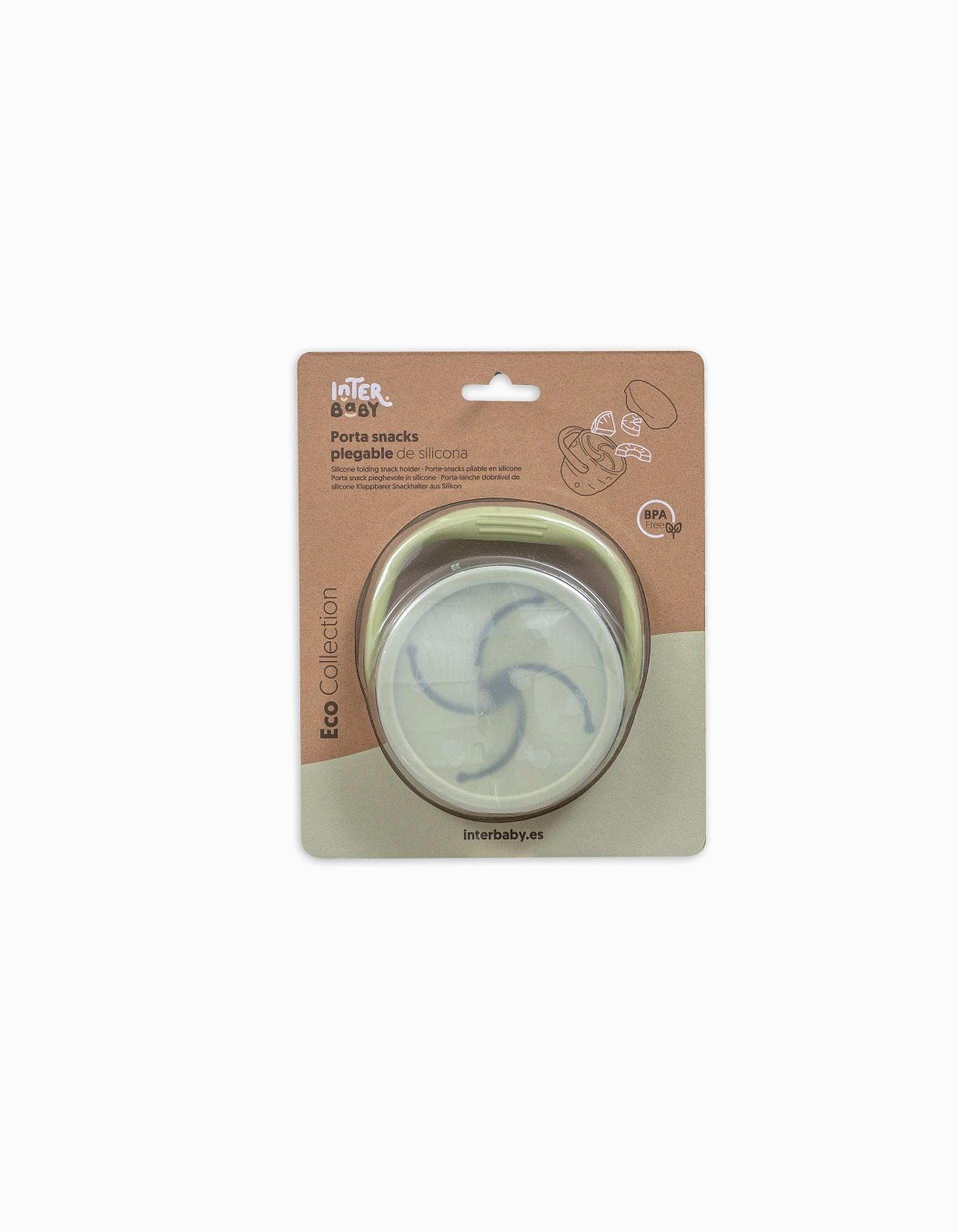 Foldable Silicone Snack Holder Interbaby, Green