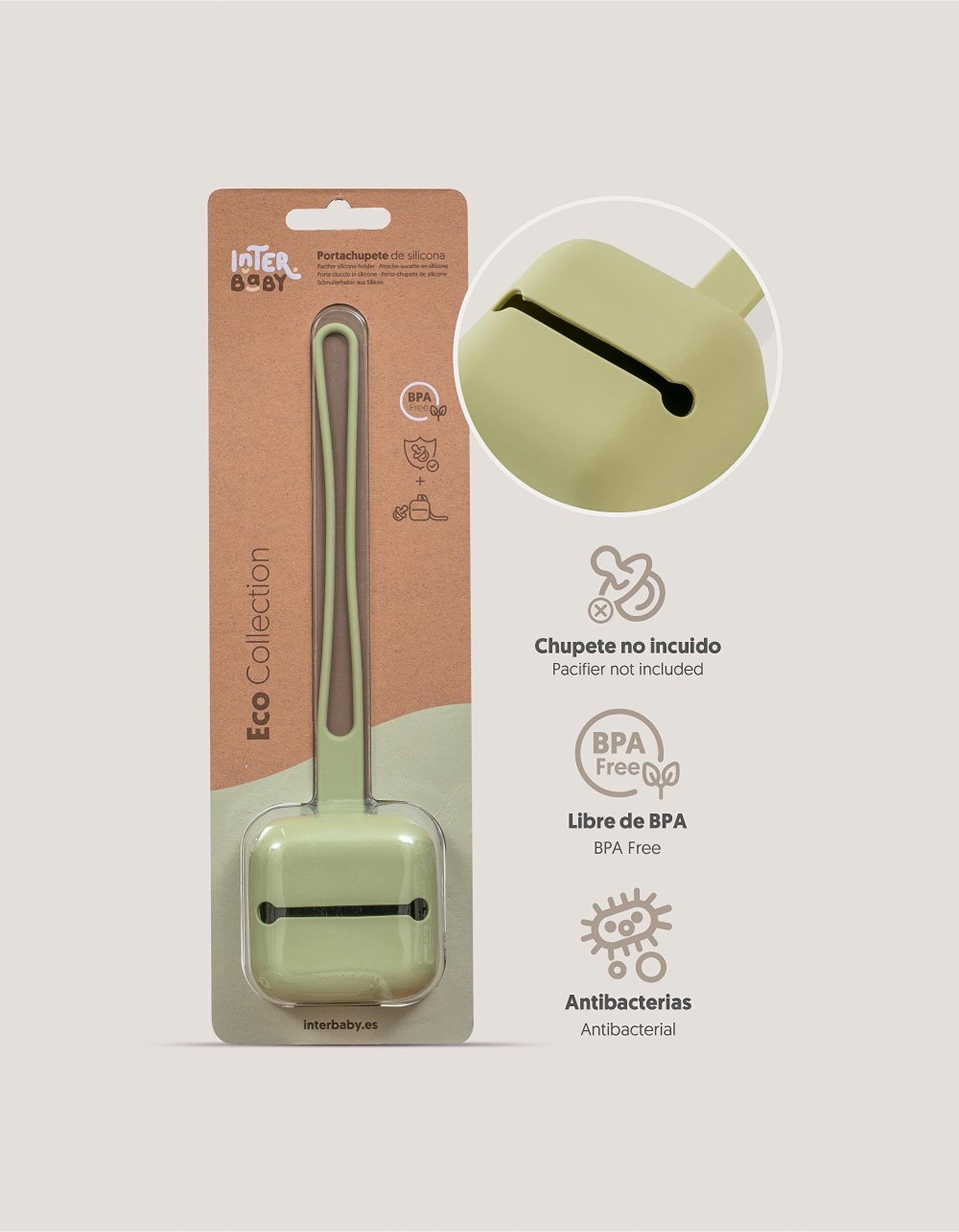 Pacifier Silicone Case Interbaby, Green