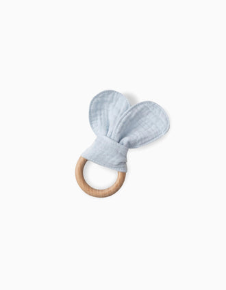 Ensemble Doudou + Bandana + Anneau de Dentition Interbaby 0M+, Bleu