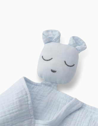 Ensemble Doudou + Bandana + Anneau de Dentition Interbaby 0M+, Bleu