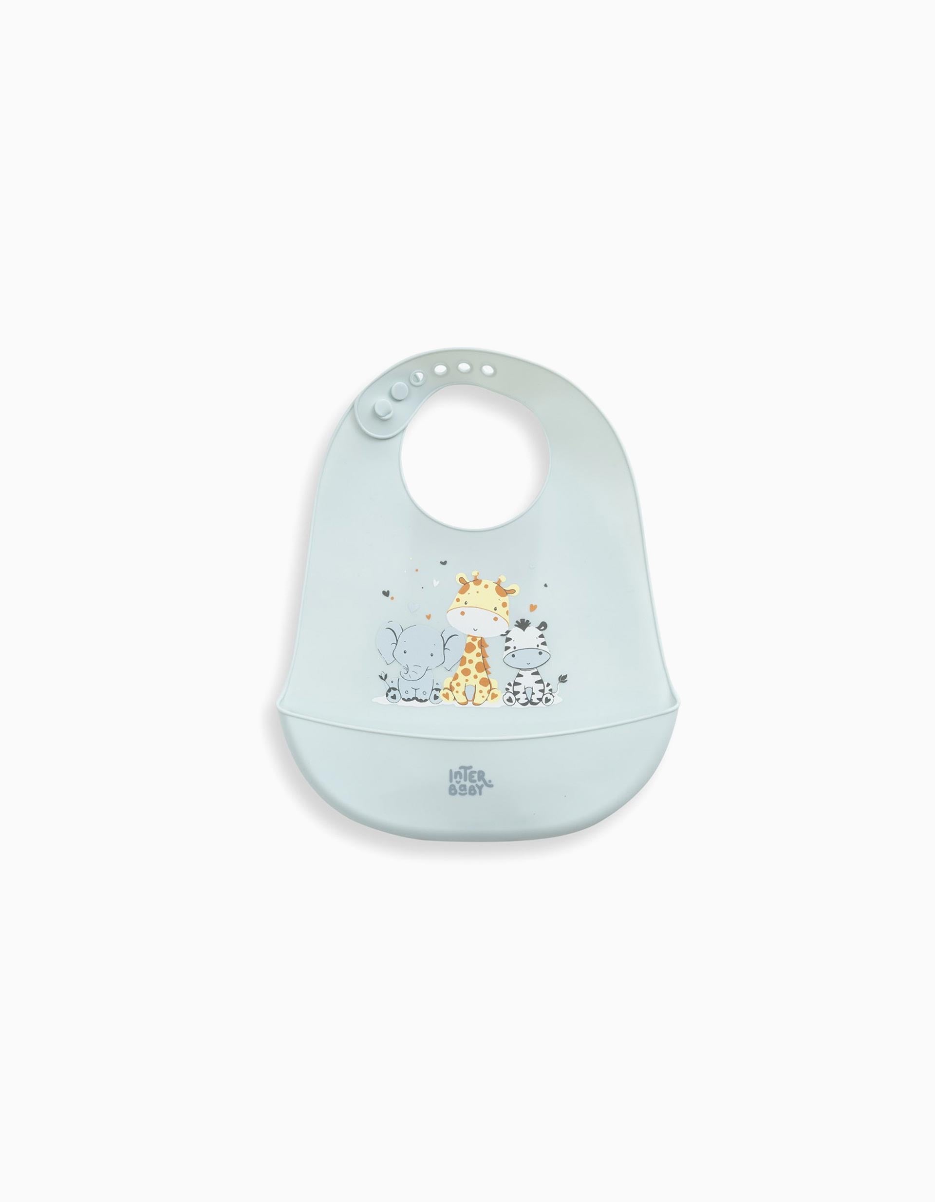 Silicone Bib 3 Friends Interbaby, Blue