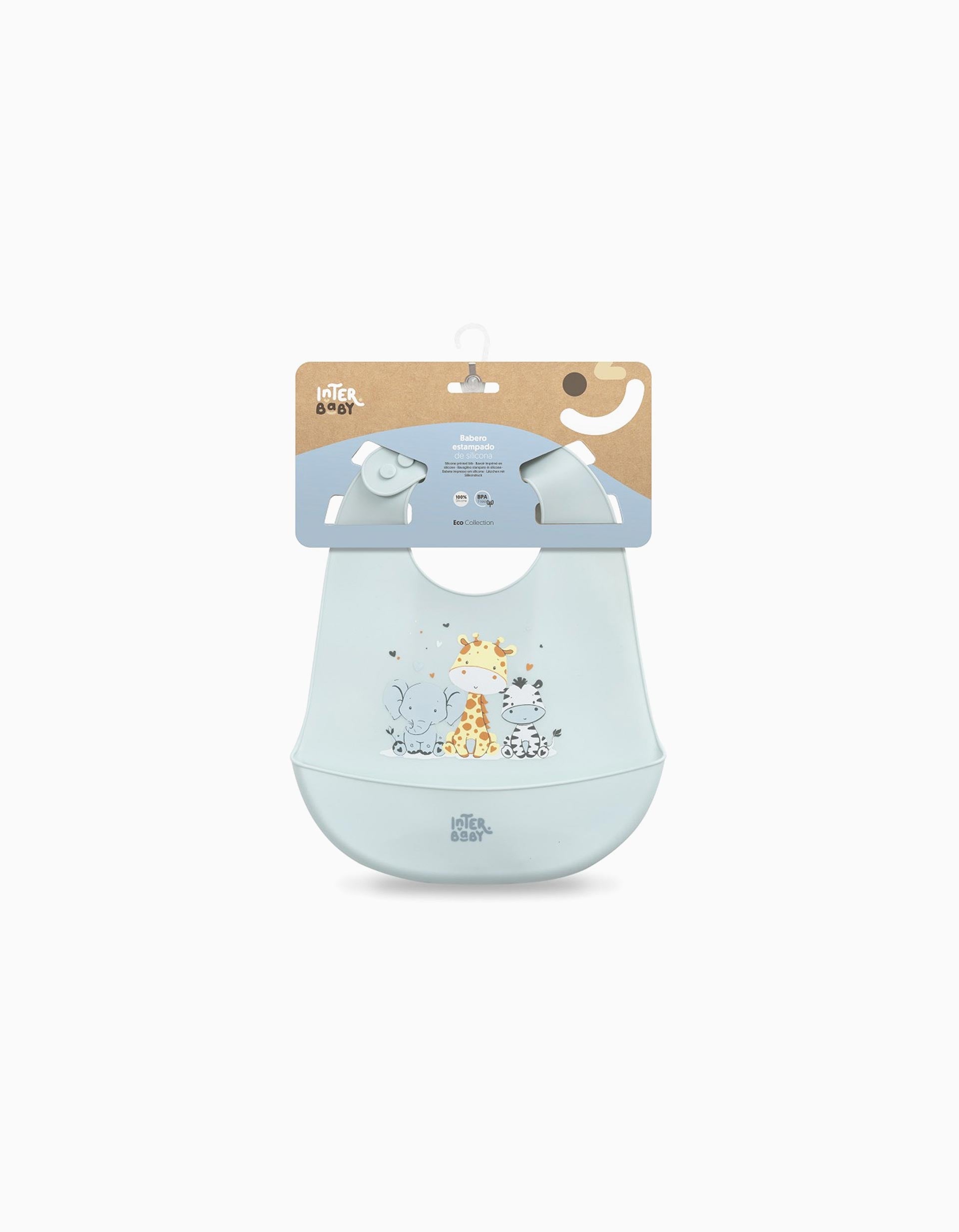 Silicone Bib 3 Friends Interbaby, Blue