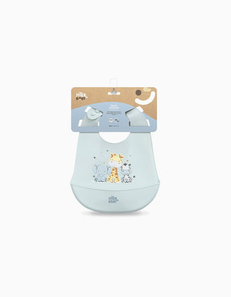 Silicone Bib 3 Friends Interbaby, Blue