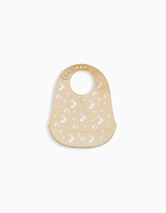 Silicone Bib Rabbits Interbaby, Beige