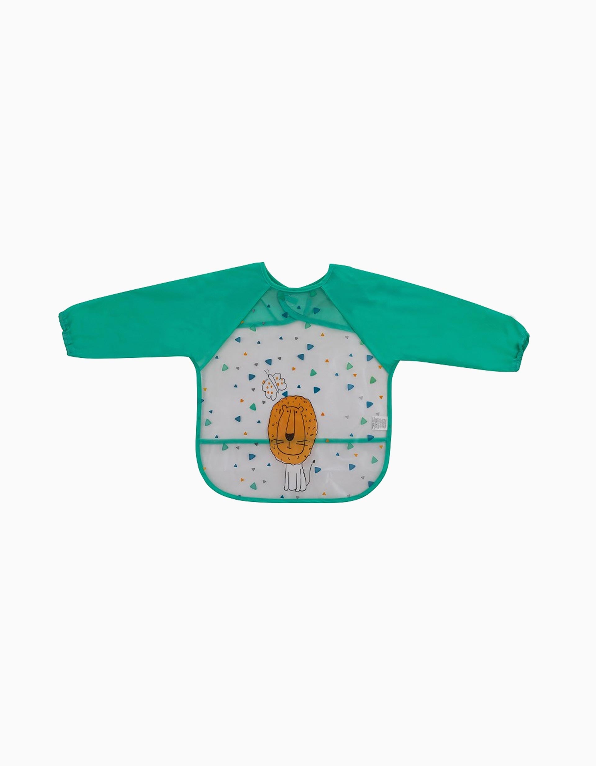 Waterproof Bib with Sleeves 'Lion' Interbaby, Green