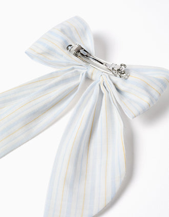 Travessão com laço às riscas B&S para menina, branco/azul/amarelo