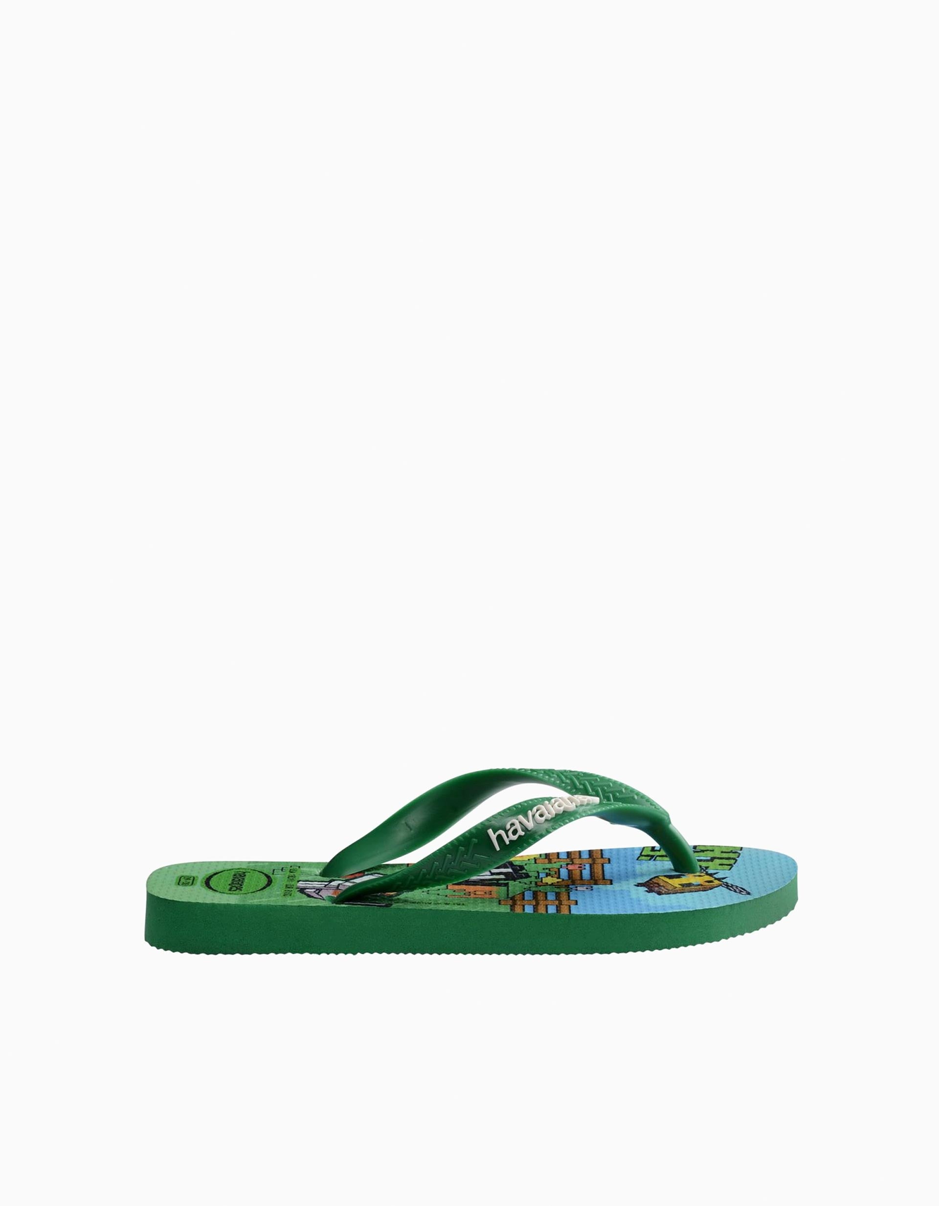 Chanclas Havaianas con estampados de Minecraft para niño, verde