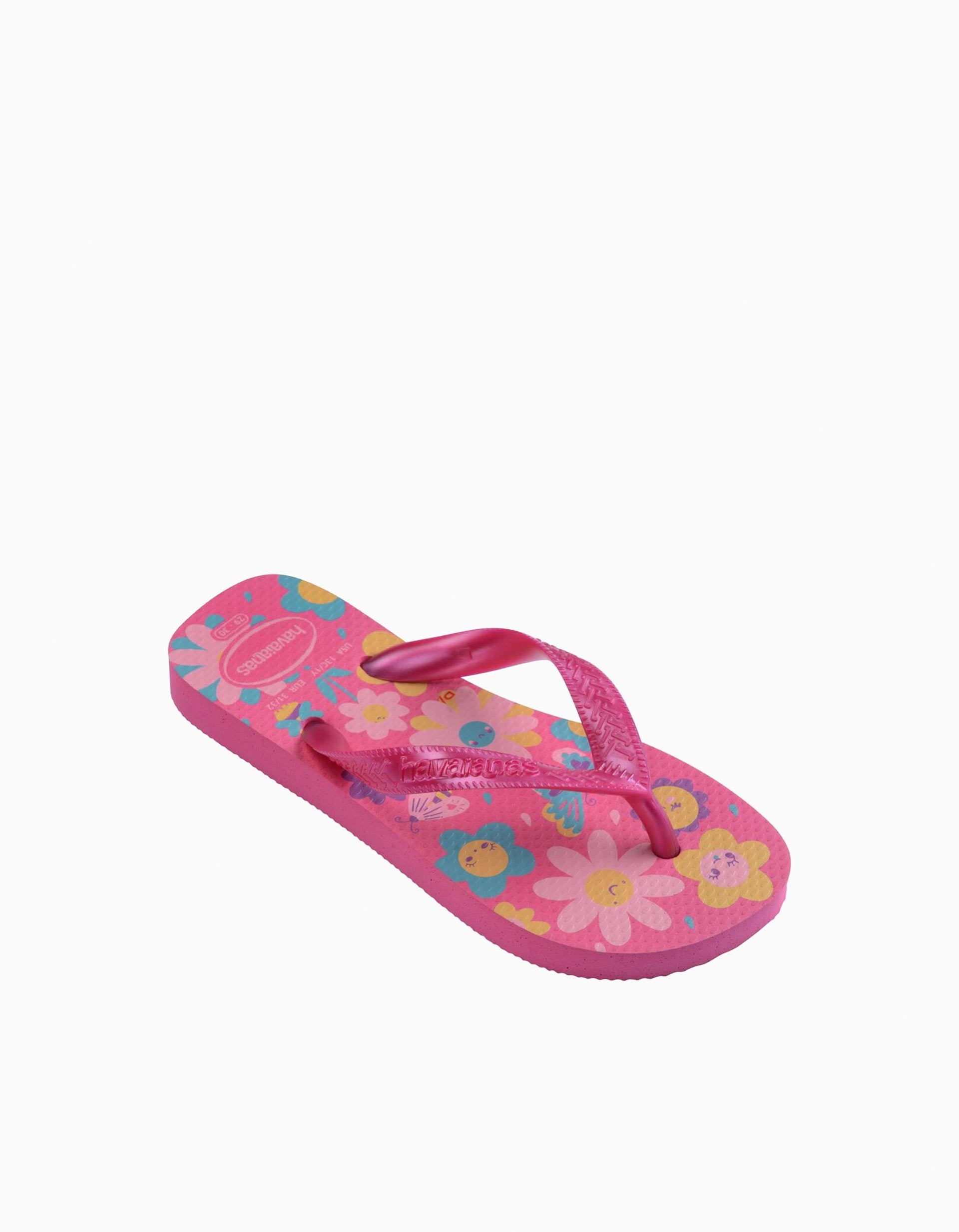 Chanclas Havaianas con motivo floral para niña, rosa