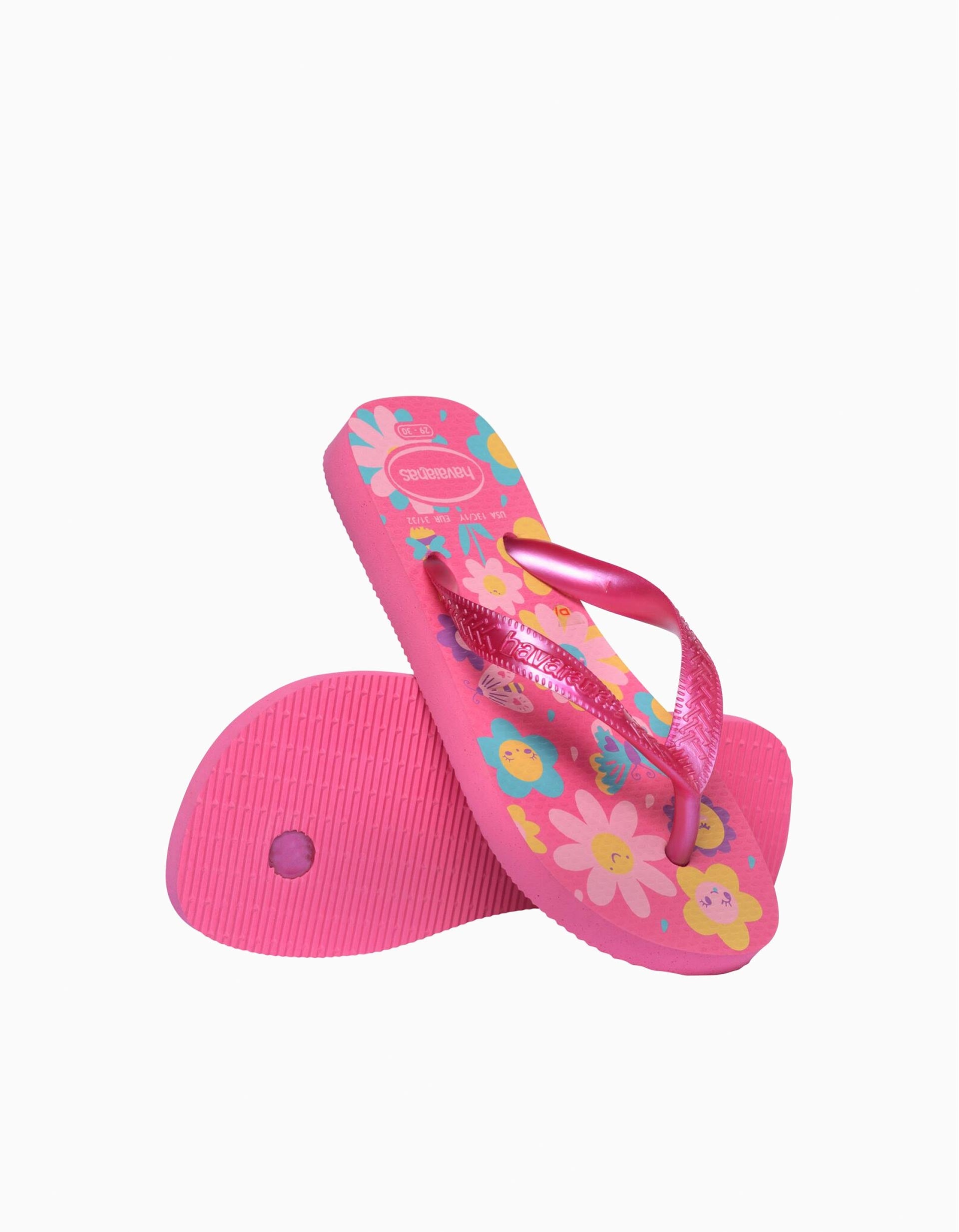 Chanclas Havaianas con motivo floral para niña, rosa