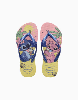 Havaianas flip flops with Stitch prints for girls, multicolour