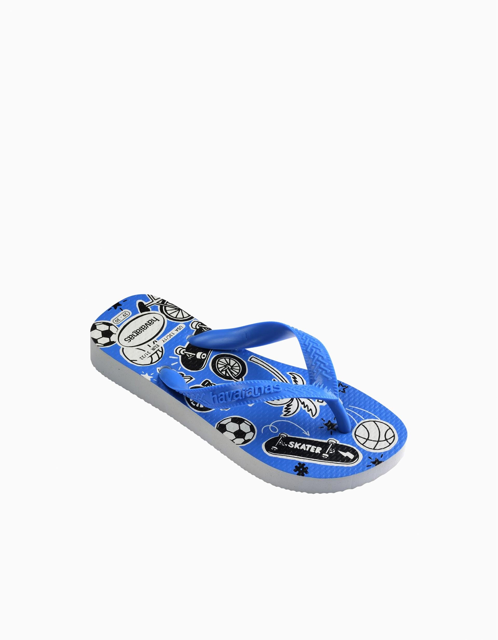 Chanclas Havaianas con estampados de deportes para niños, azul
