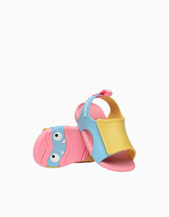 Havaianas sandals with adjustable strap for baby girls, yellow/blue/pink