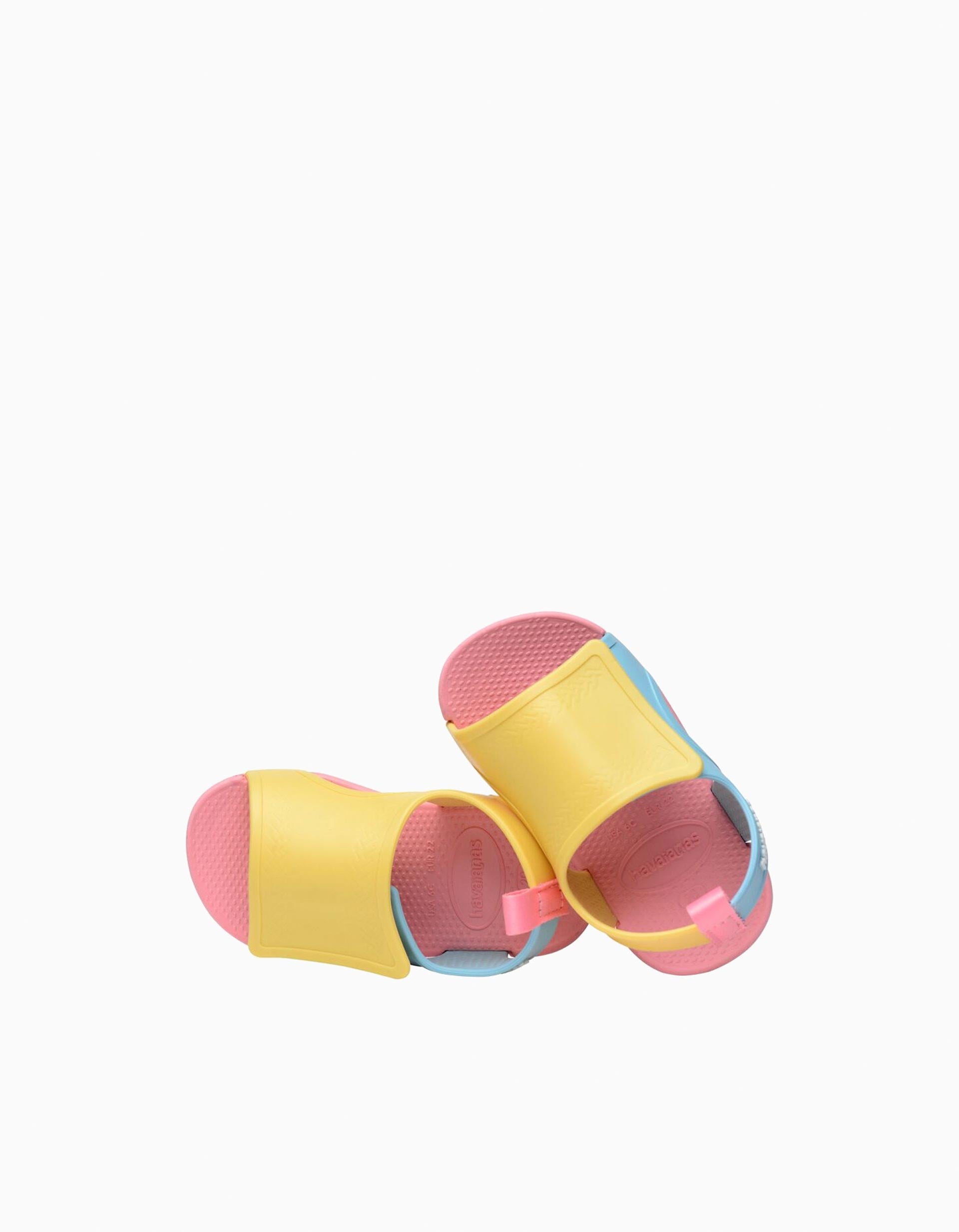 Sandalias Havaianas con tira ajustable para bebé niña, amarillo/azul/rosa