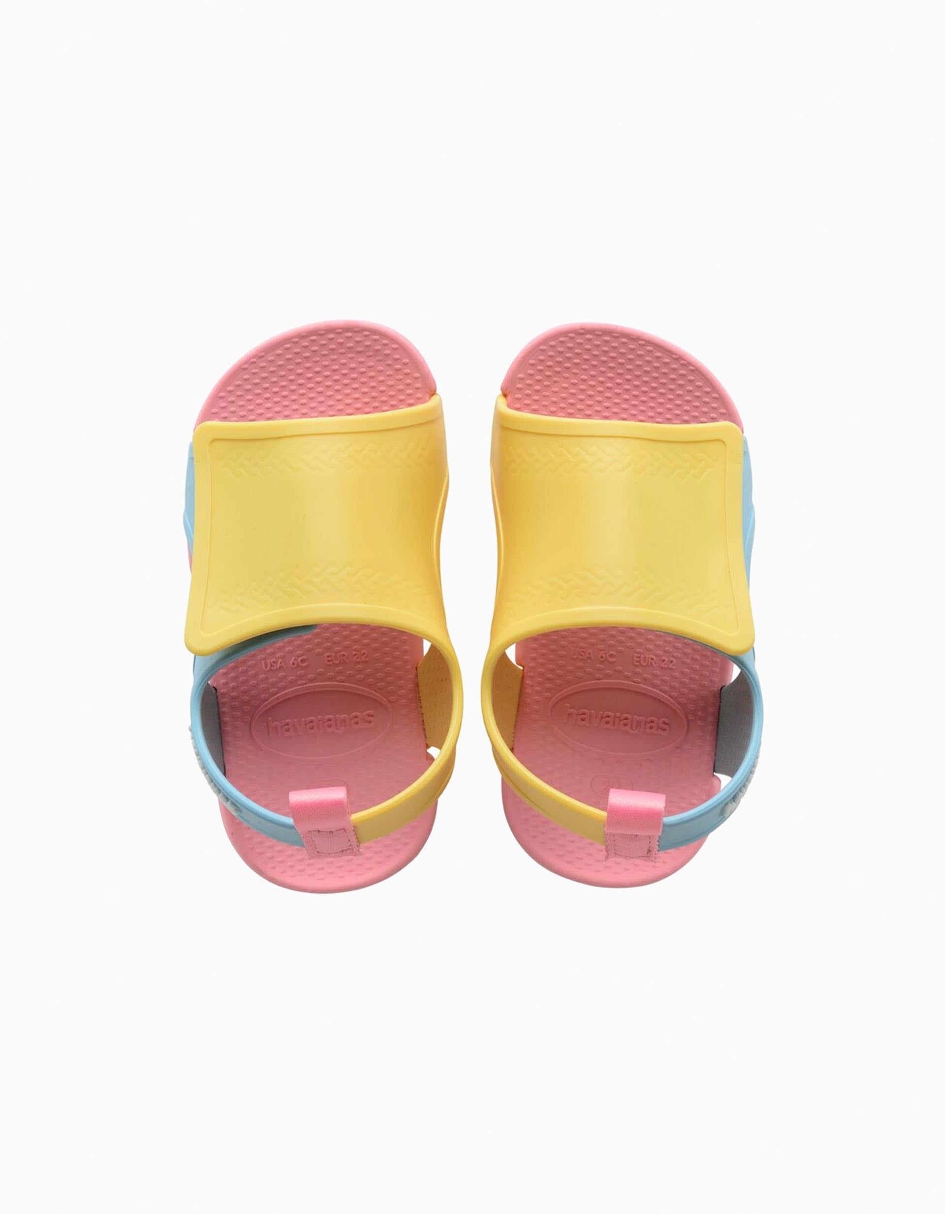 Sandalias Havaianas con tira ajustable para bebé niña, amarillo/azul/rosa