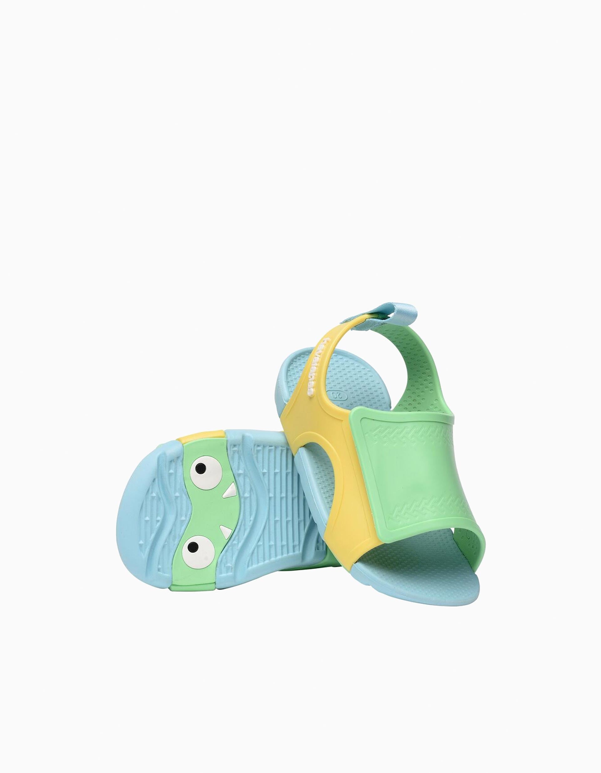 Sandalias Havaianas con tira ajustable para bebés, amarillo/azul/verde