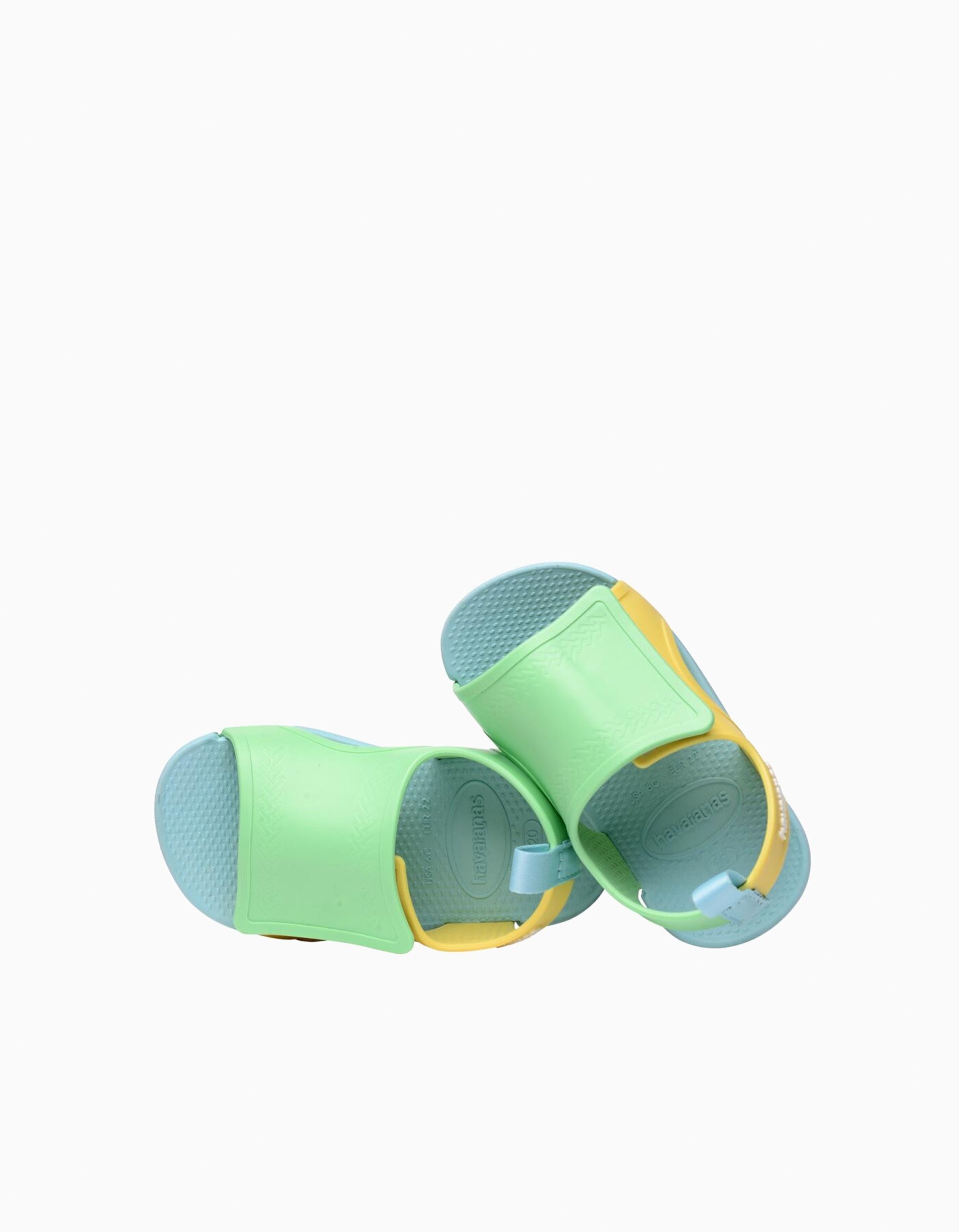 Sandalias Havaianas con tira ajustable para bebés, amarillo/azul/verde