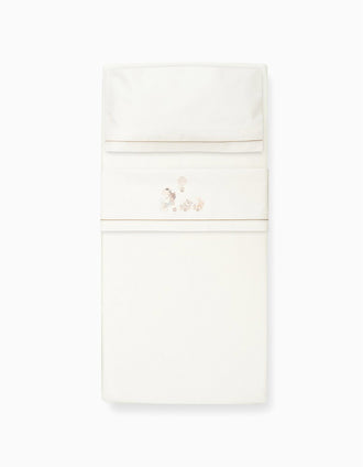 Set de Literie en Coton 3 Pcs Interbaby Giraffe 70x140 cm, Beige