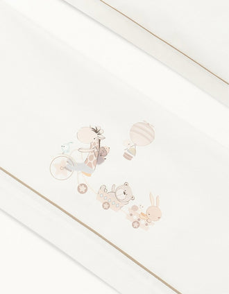Set de Literie en Coton 3 Pcs Interbaby Giraffe 70x140 cm, Beige