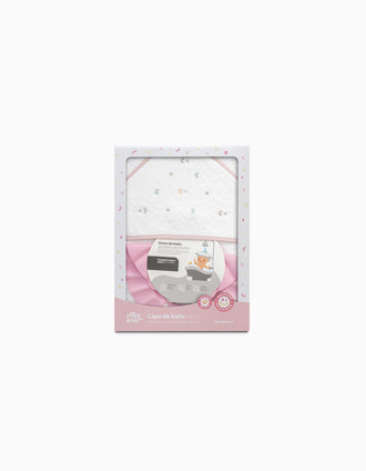 Cape de Bain à Capuche Interbaby Stars 100x100 cm, Rose