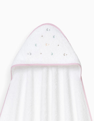 Cape de Bain à Capuche Interbaby Stars 100x100 cm, Rose