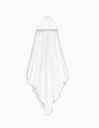 Hooded Bath Towel Interbaby Stars 100x100 cm, Green