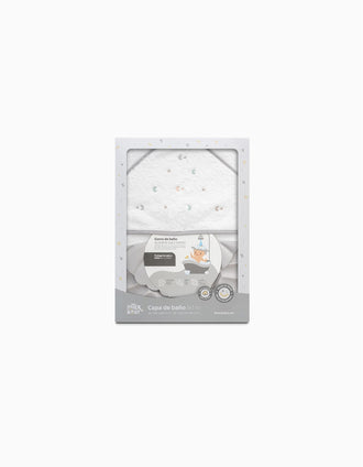 Toalha de Banho com Capuz Interbaby Stars 100x100 cm, Cinza