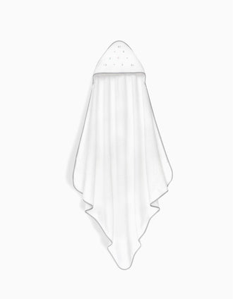 Toalha de Banho com Capuz Interbaby Stars 100x100 cm, Cinza