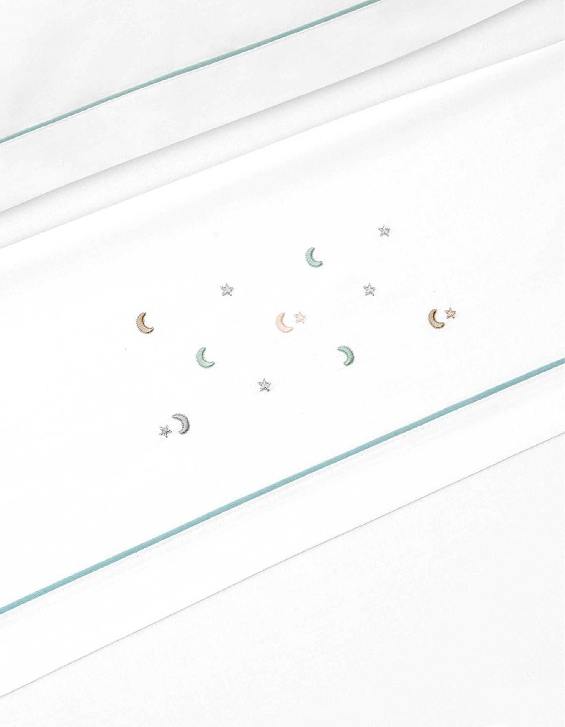 Juego de Cama de Algodón 3 Pzs Interbaby Stars 60x120 cm, Verde
