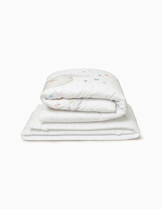 Duvet and Cot Bumper Interbaby Elephant 60x120 Cm, Blue