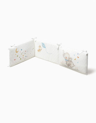 Duvet and Cot Bumper Interbaby Elephant 60x120 Cm, Blue