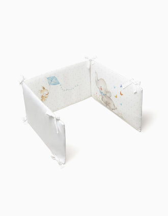 Duvet and Cot Bumper Interbaby Elephant 60x120 Cm, Blue