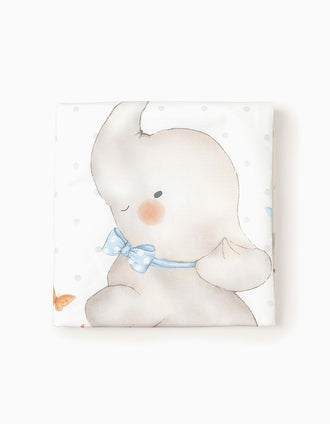 Duvet and Cot Bumper Interbaby Elephant 60x120 Cm, Blue