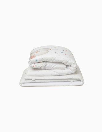 Couette et Tour de Lit Elephant Interbaby 60x120 cm, Rose