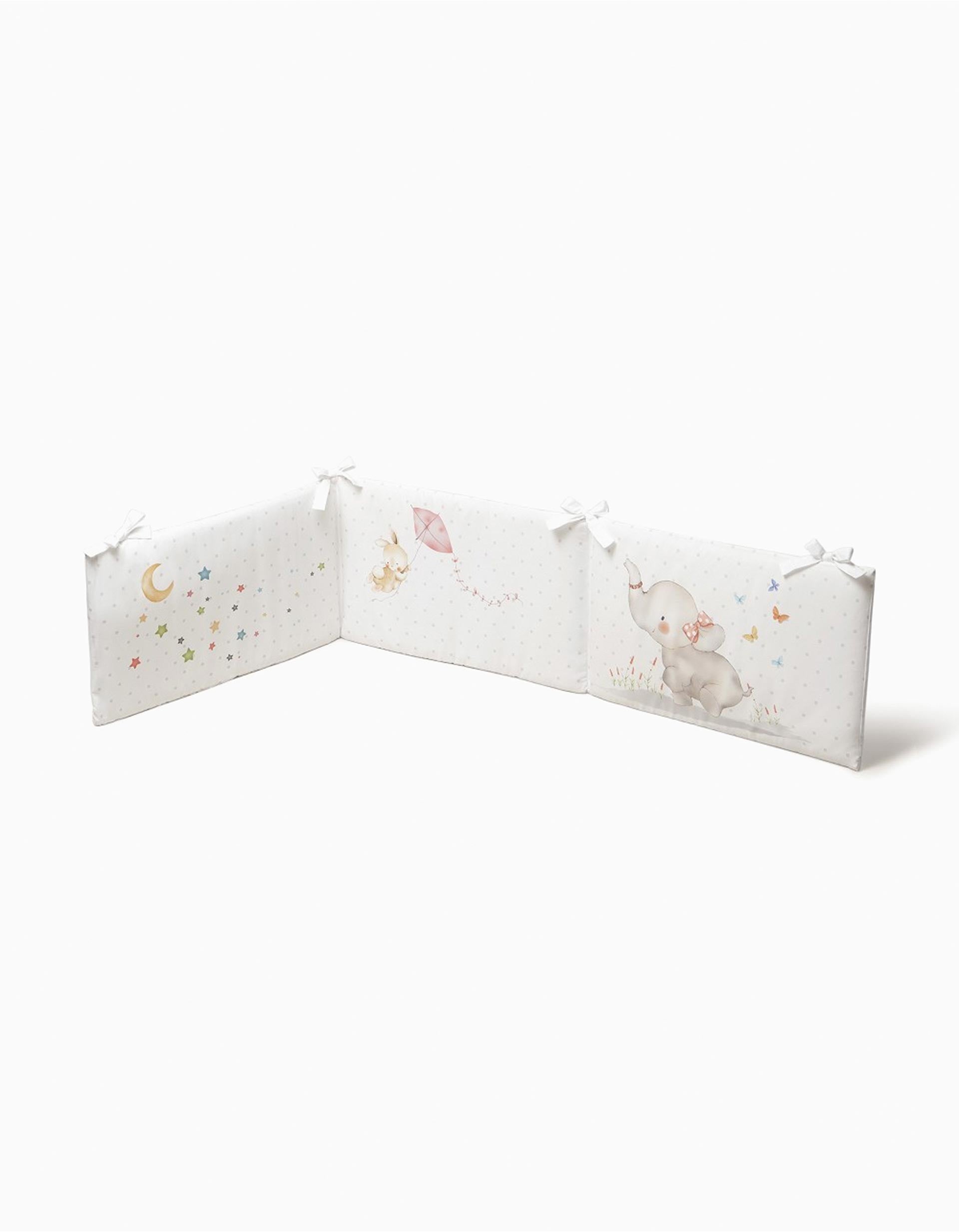 Duvet and Cot Bumper Interbaby Elephant 60x120 Cm, Pink