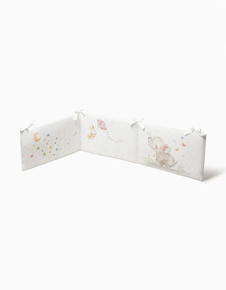 Couette et Tour de Lit Elephant Interbaby 60x120 cm, Rose