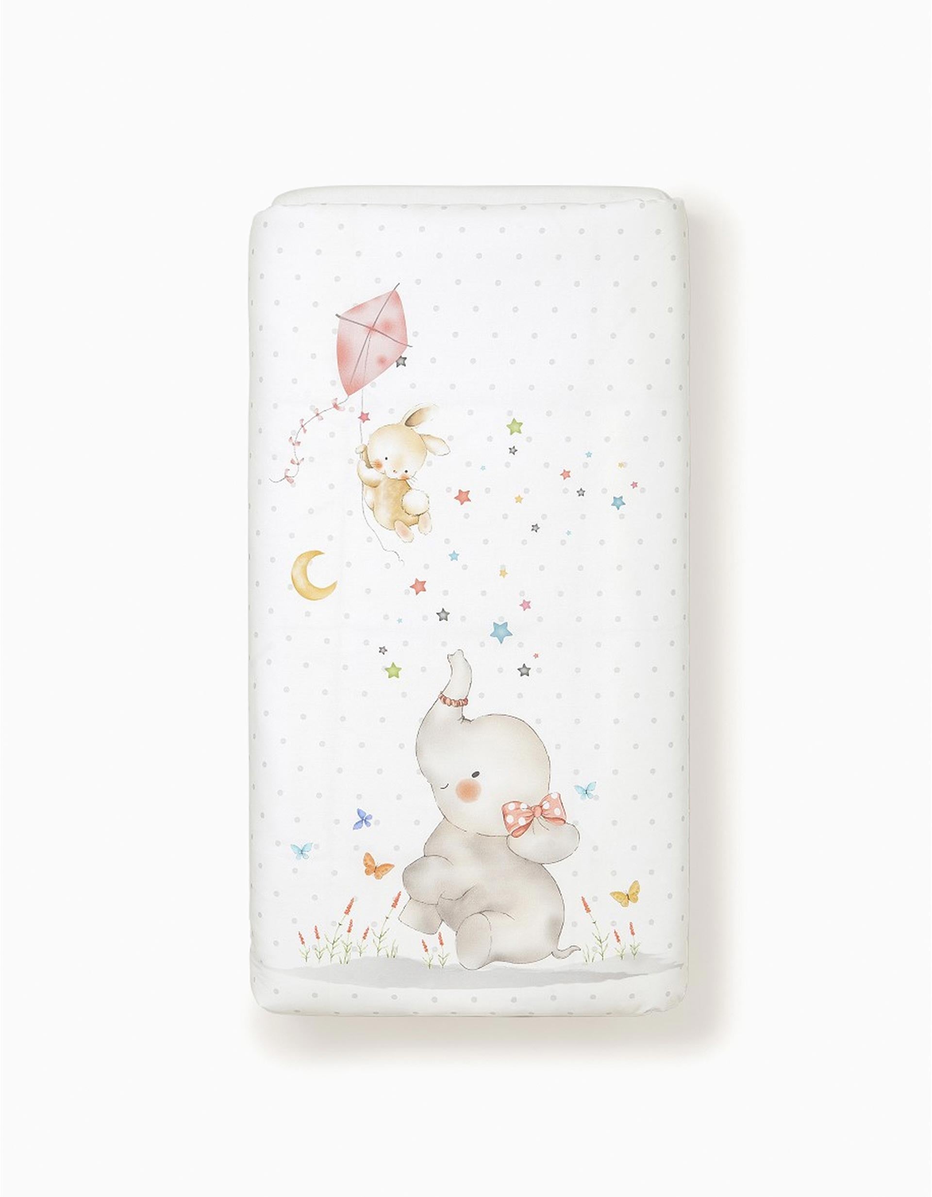 Duvet and Cot Bumper Interbaby Elephant 60x120 Cm, Pink