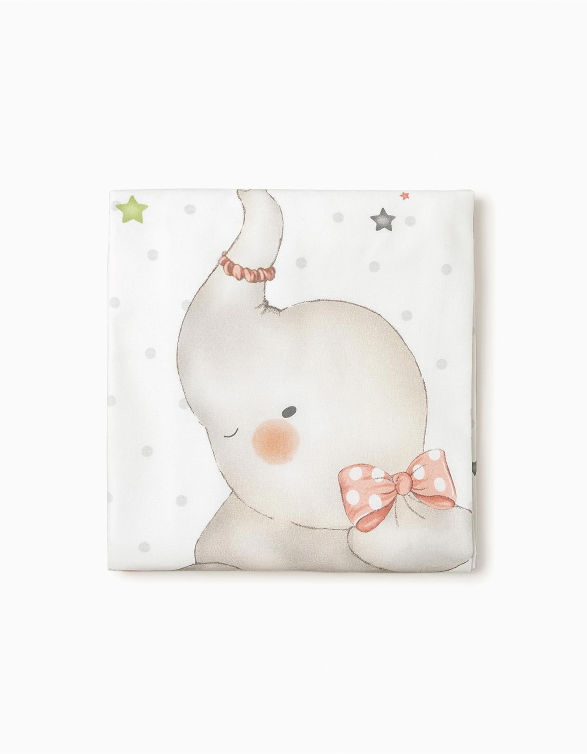 Duvet and Cot Bumper Interbaby Elephant 60x120 Cm, Pink