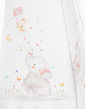 Couette et Tour de Lit Elephant Interbaby 60x120 cm, Rose