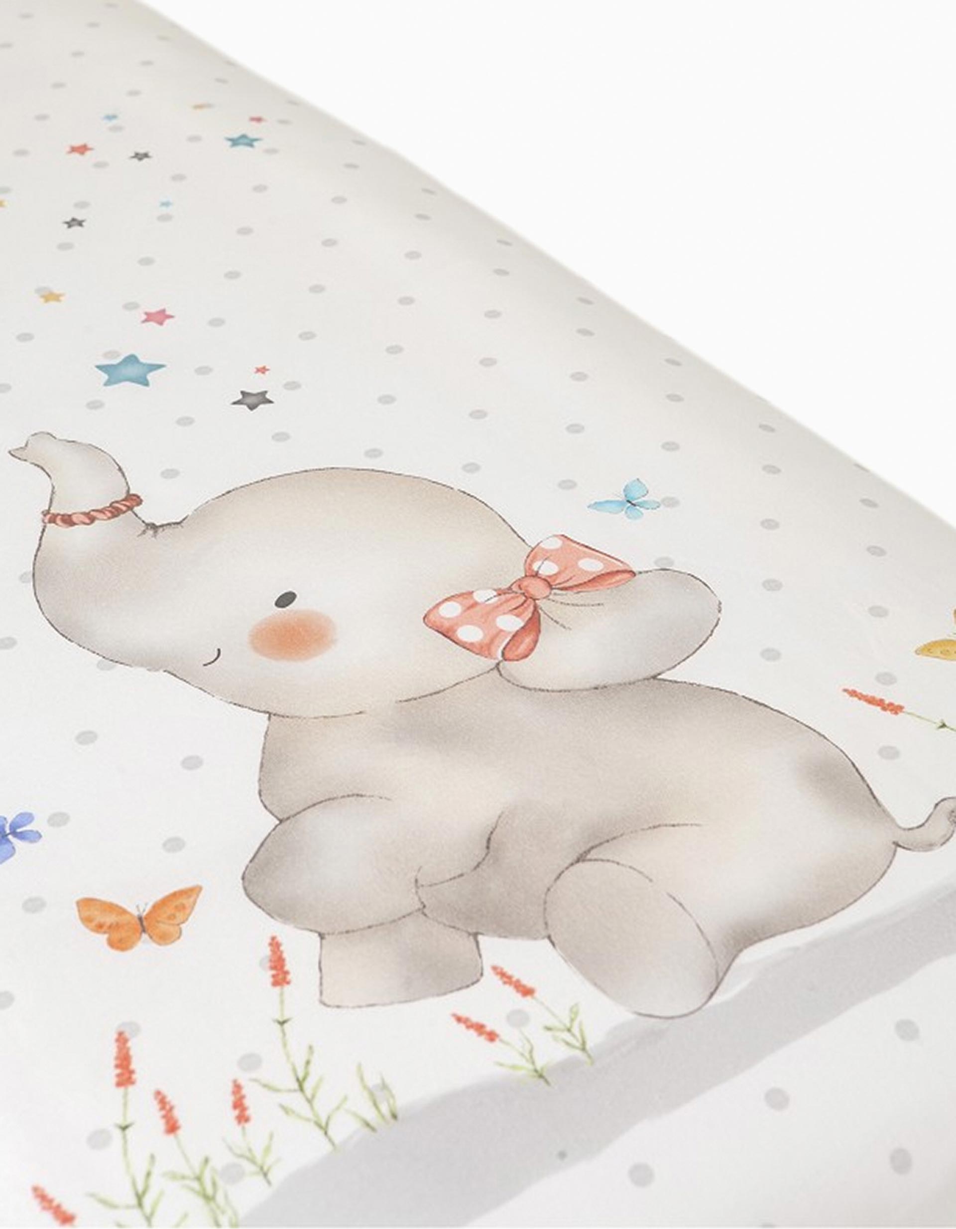 Duvet and Cot Bumper Interbaby Elephant 60x120 Cm, Pink
