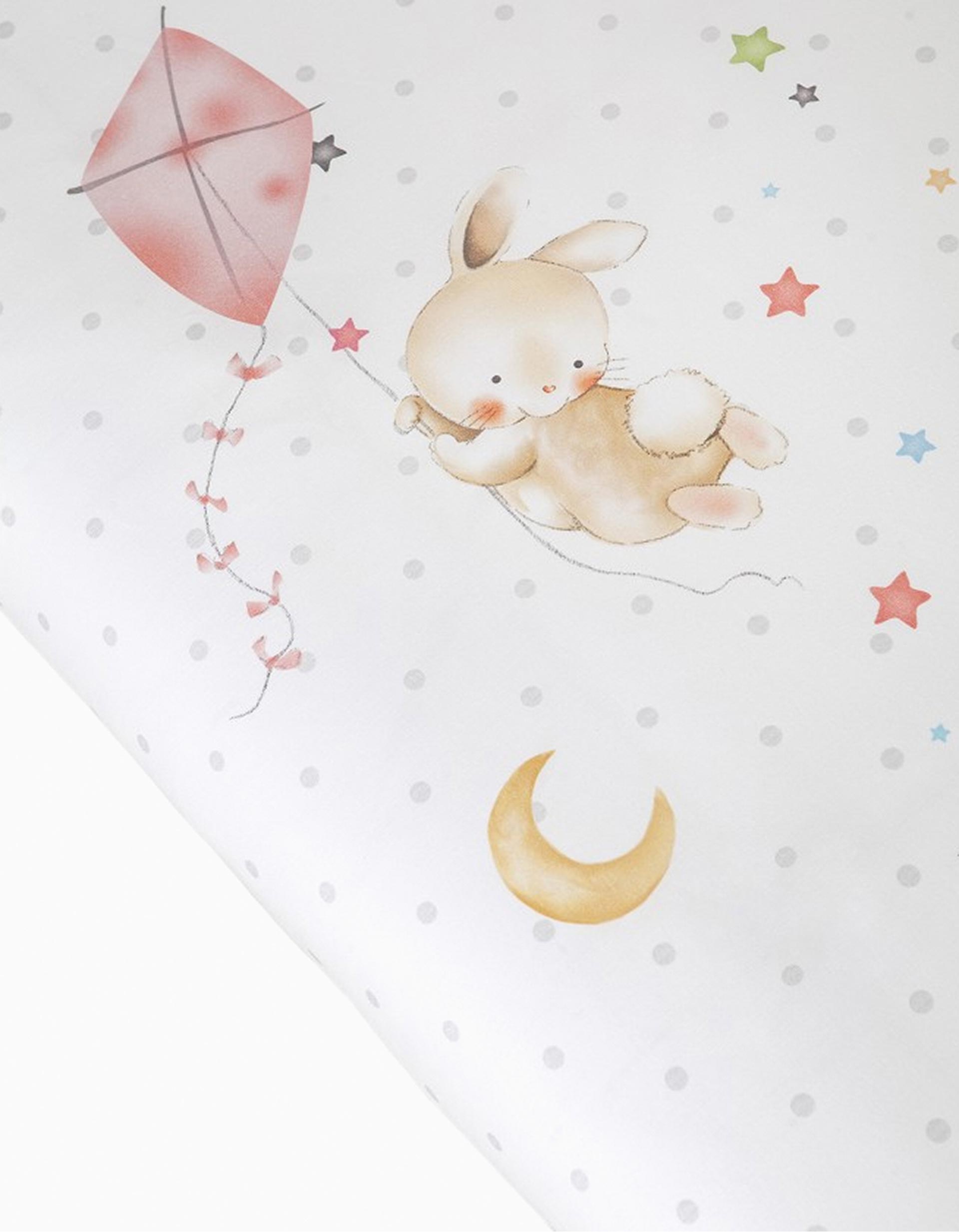 Duvet and Cot Bumper Interbaby Elephant 60x120 Cm, Pink