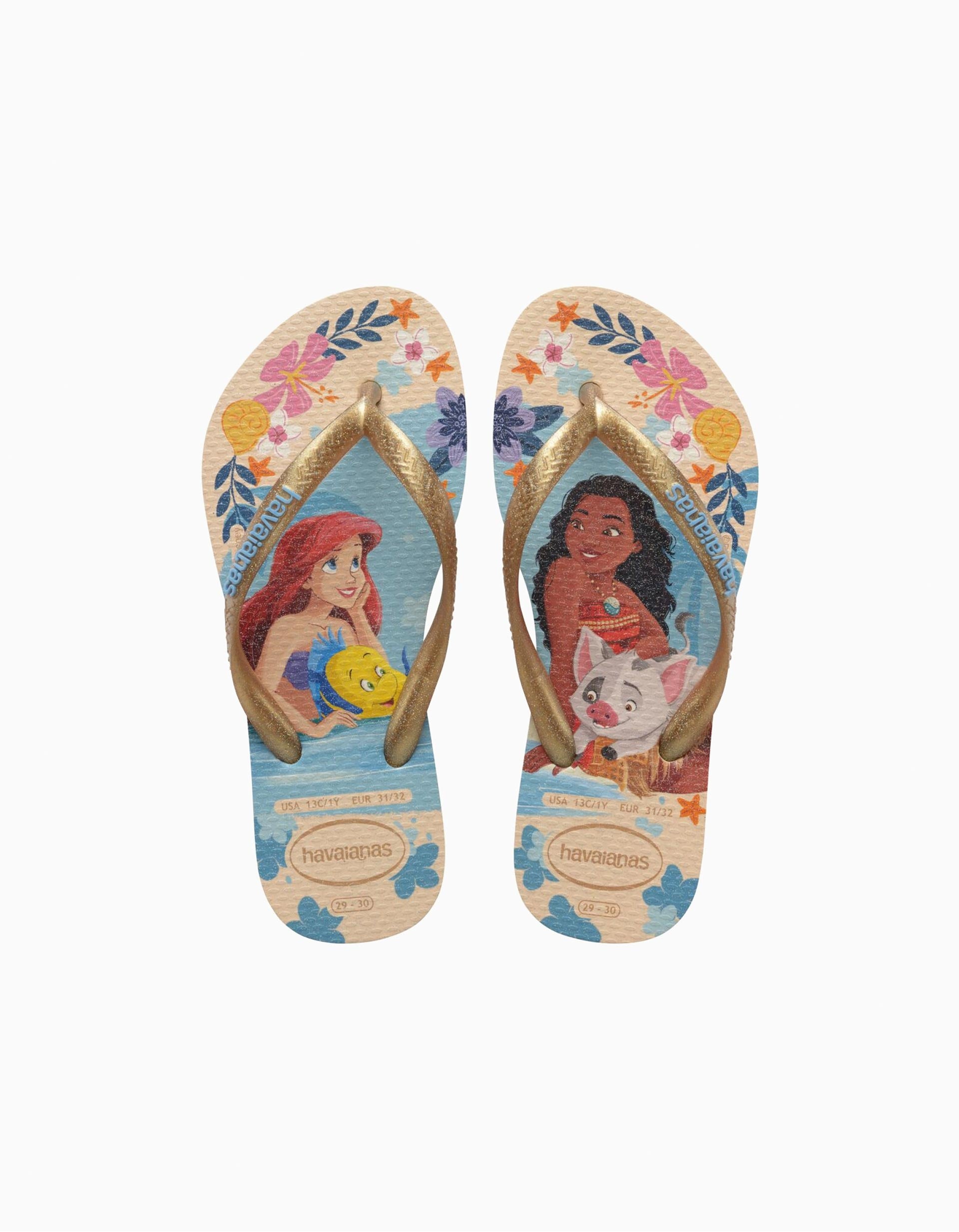 Chanclas Havaianas con estampados de Princesas para niña, multicolor