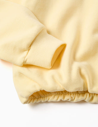 Sweat en coton avec imprimé Creativity pour fille, jaune