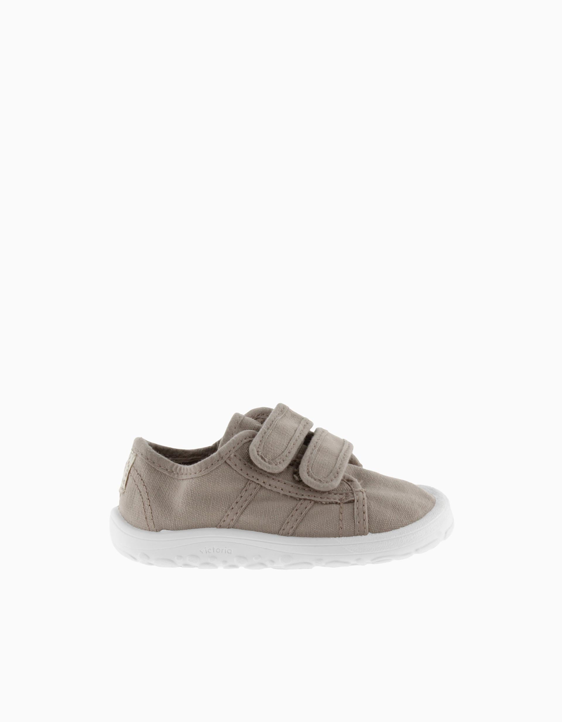 Victoria Barefoot trainers in canvas for babies, beige