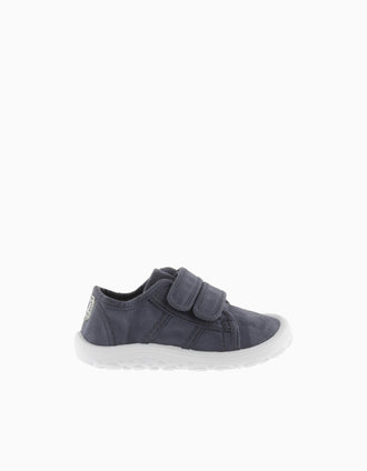 Sapatilhas Barefoot Victoria em lona para bebé, azul-escuro